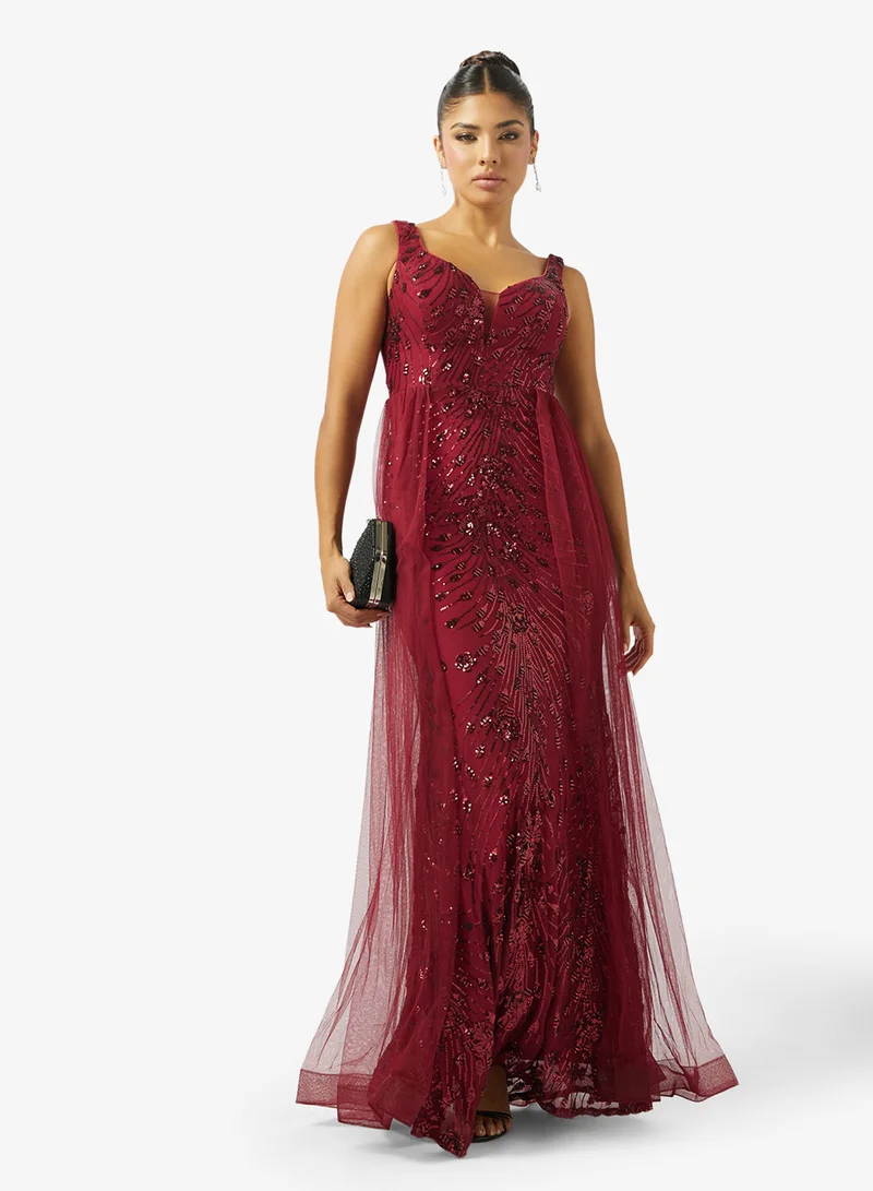 Ella Limited Edition  Shimmer Dress With Trail for Women | Best Price UAE
